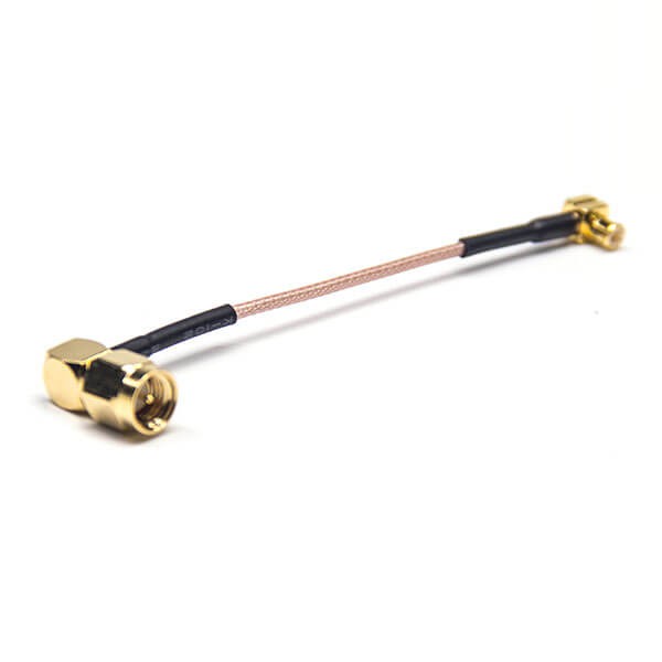 EB-101-0526 同軸線編織SMA彎公頭轉(zhuǎn)MCX彎公頭接RG178組裝線纜
