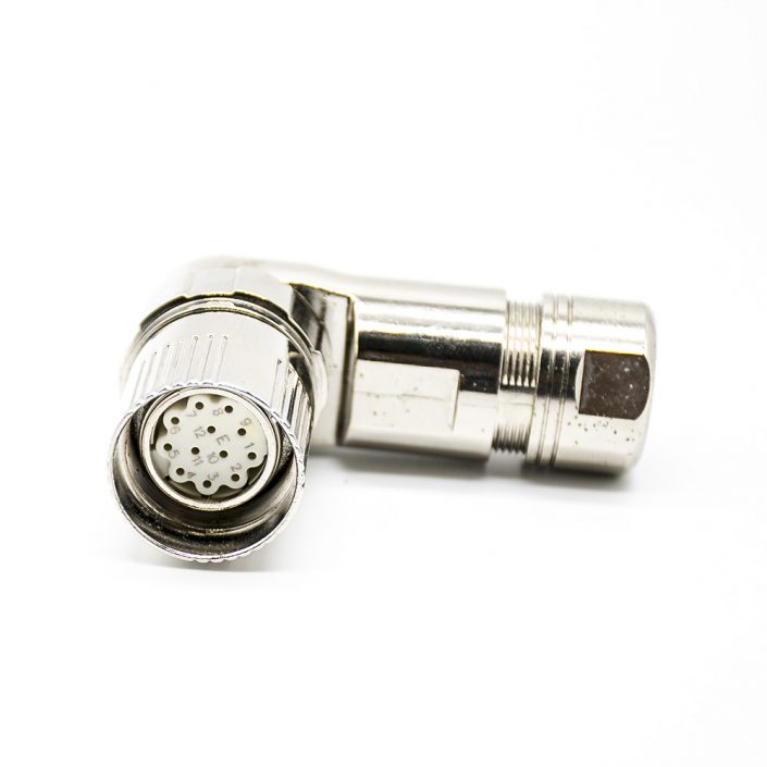 EB-400-4096 M23連接器19芯彎插頭母頭接線焊線帶屏蔽