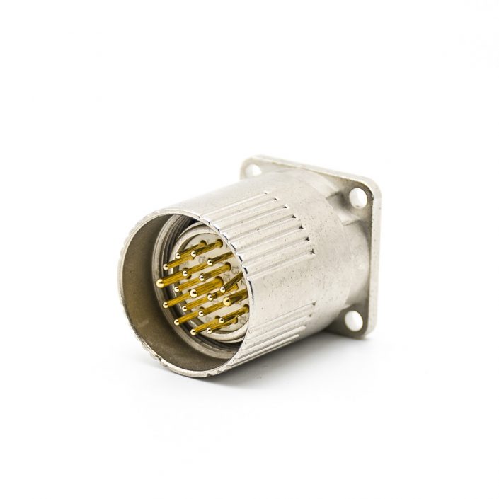 EB-400-4097 M23彎插頭19芯針公頭接線焊線帶屏蔽