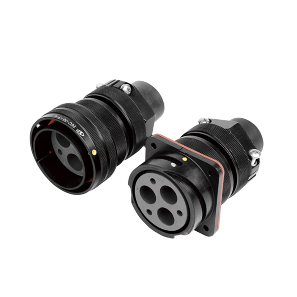 EB-418-1012 YGC電連接器3芯直式卡口式連接壓接式IP67公母對(duì)接牽引連接器