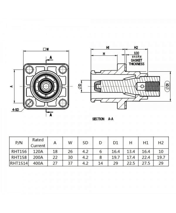 RHT-1P-12O-C95-R&RHT-1S-12O-BL-L_9 儲能電池連接器IP65防水彎式插頭插座12mm橙色350A大電流連接器
