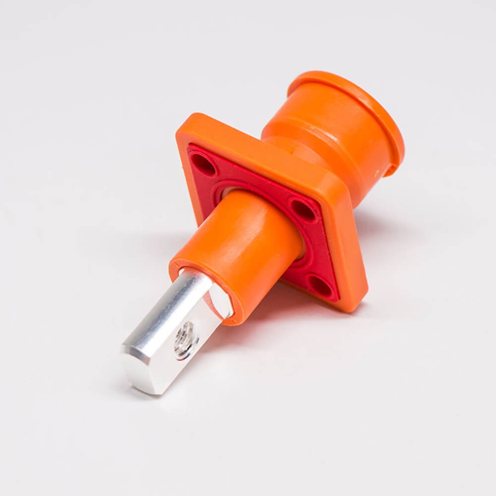 RHT-1P-6O-RW&RHT-1S-6O-BL-LW_7 單芯防水連接器IP67橙色彎式6mm70A帶孔銅牌公母對接