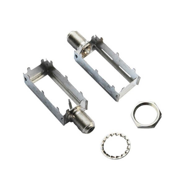 coaxial-to-f-type-connector-righr-angled-female-with-shielding-can f 型射頻連接器同軸彎式穿墻式母頭帶屏蔽罩