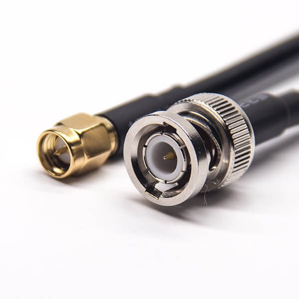 rf-cables-bnc-male-180-degree-to-sma-male-straight-coaxial-cable-with-rg223-rg58 屏蔽線BNC接頭公頭直式轉SMA公頭直式同軸線纜接RG223 RG58