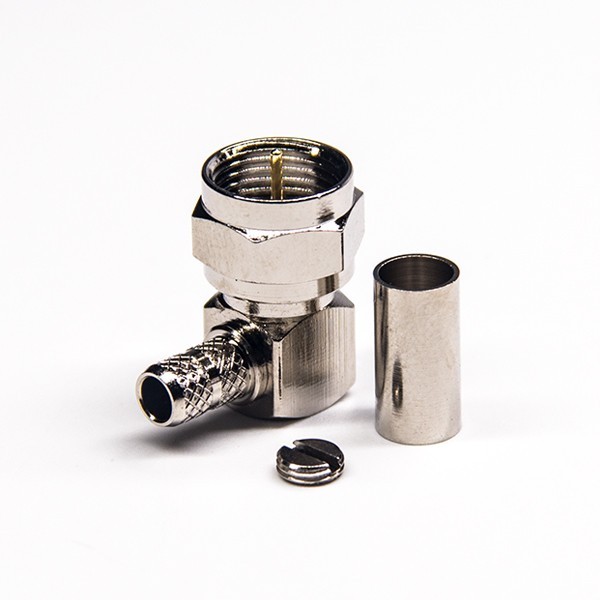 壓接式F頭彎式公頭壓接式接同軸線纜