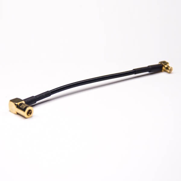 smb-cables-female-angld-to-mcx-angled-female-gold-cable-with-rg316 MCX信號線90度彎公頭轉(zhuǎn)SMB彎式母頭線接RG174