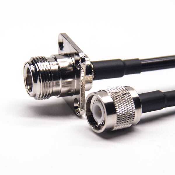 tnc-straight-plug-cable-connector-to-n-type-4-holes-straight-female-with-rg223-rg58-(5) TNC接頭直式公頭接線轉N型四孔法蘭式母頭直式接RG223 RG58線