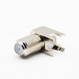 2 F頭連接器母頭彎式PCB板安裝插孔螺紋連接