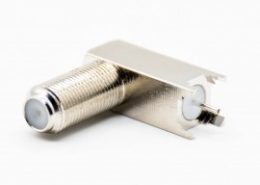 外螺紋F頭連接器母頭彎式PCB板安裝插孔加高型螺紋連接