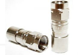 視頻線材接頭F公頭擠壓接RG6同軸線