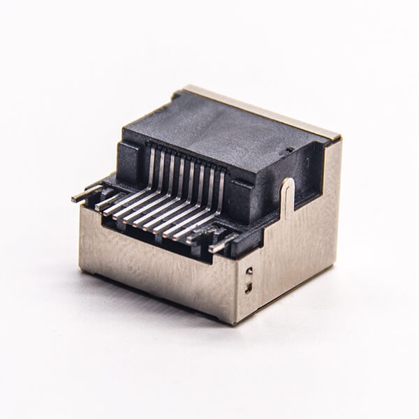 EB-500-7128_4 貼片rj45沉板接PCB板屏蔽插座帶燈彎頭