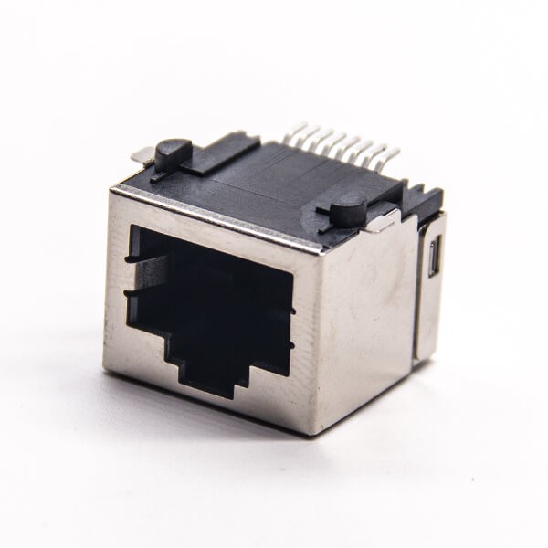 EB-500-7133_4 模塊rj45連接器彎式屏蔽插座SMT接PCB板