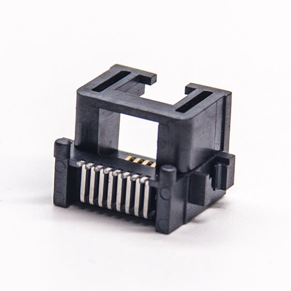 EB-500-7135_3 rj45(8p8c)插座黑色塑膠外殼沉板貼板非屏蔽