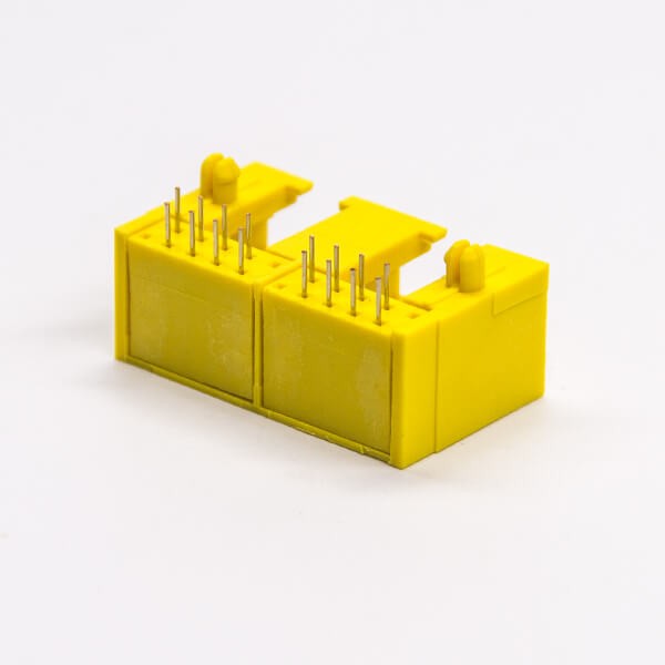 EB-500-7159_3 雙口rj45插座黃色彎式8p8c網(wǎng)絡(luò)端口不帶屏蔽不帶燈